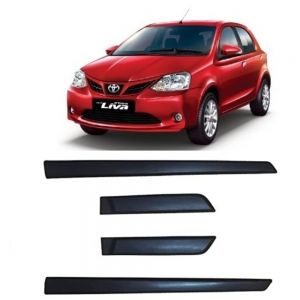 Side Door Beading Door Protector Accessories for Etios Liva Black